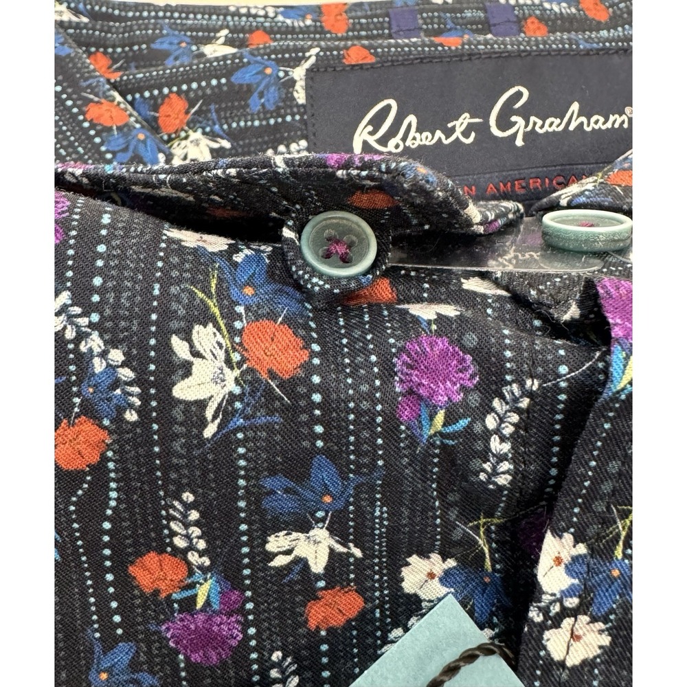 NWT Robert Graham EGGER Floral Modern‎ Americana Tailored Fit Shirt 2XL $178 - Picture 6 of 11